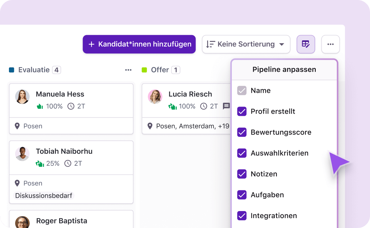 Anpassbare workflows