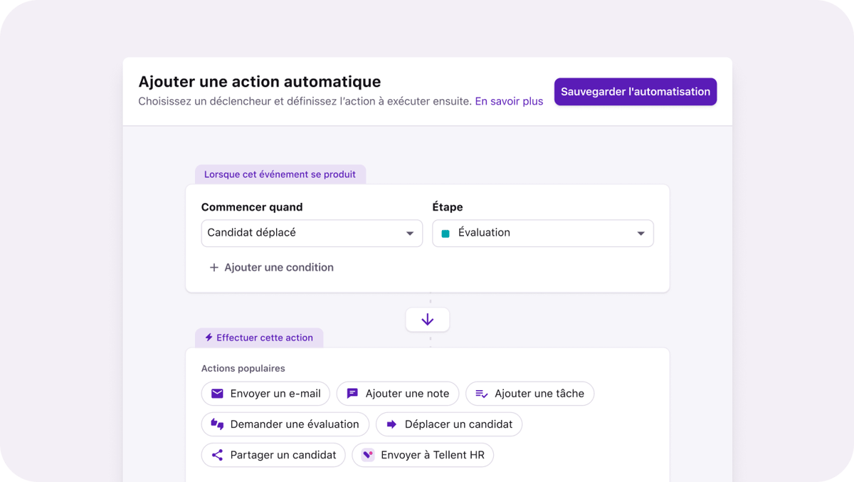 Bénéficiez d’opérations d’automatisation avancées