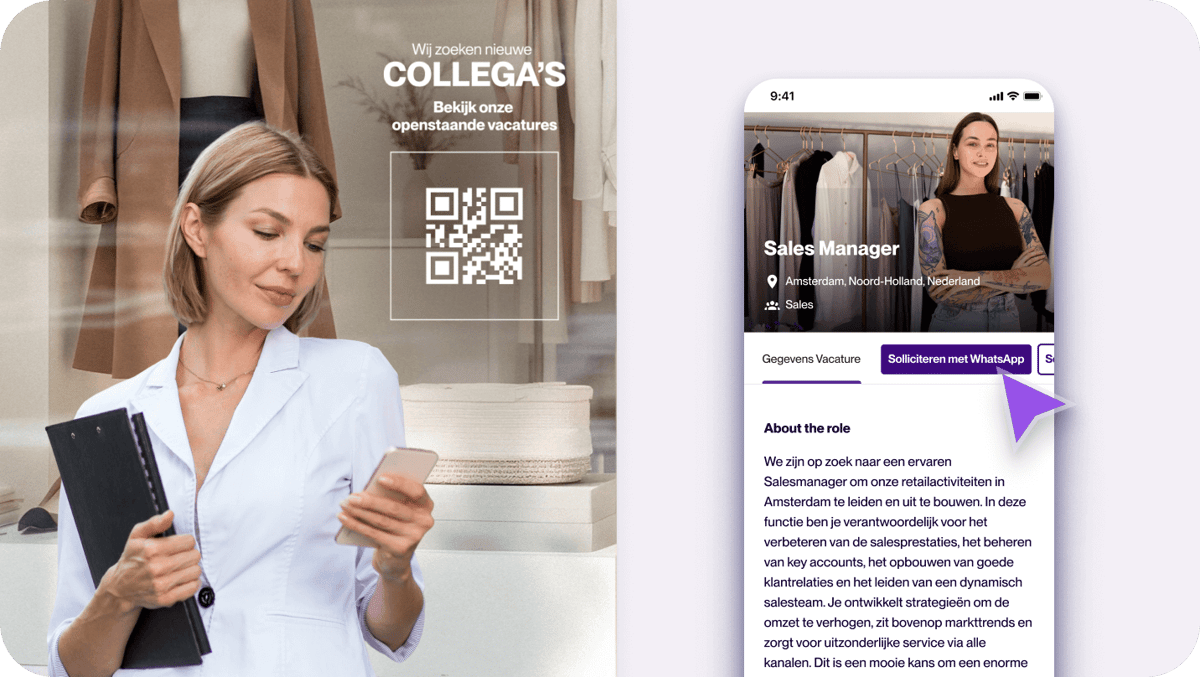 Bereik kandidaten met WhatsApp Hiring