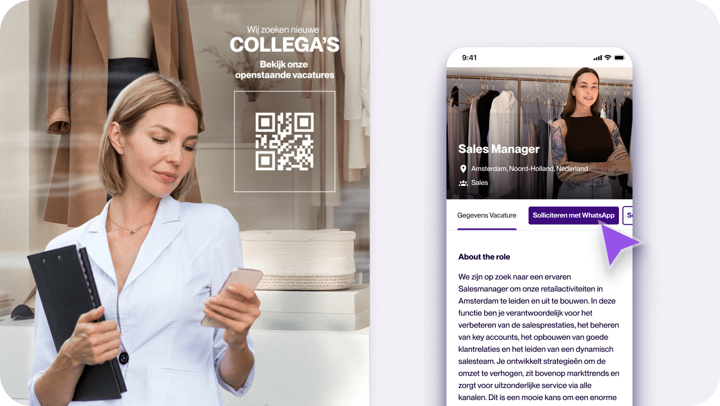 Bereik kandidaten met WhatsApp Hiring