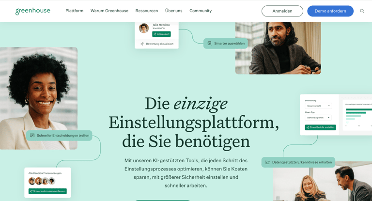 Greenhouse DE homepage
