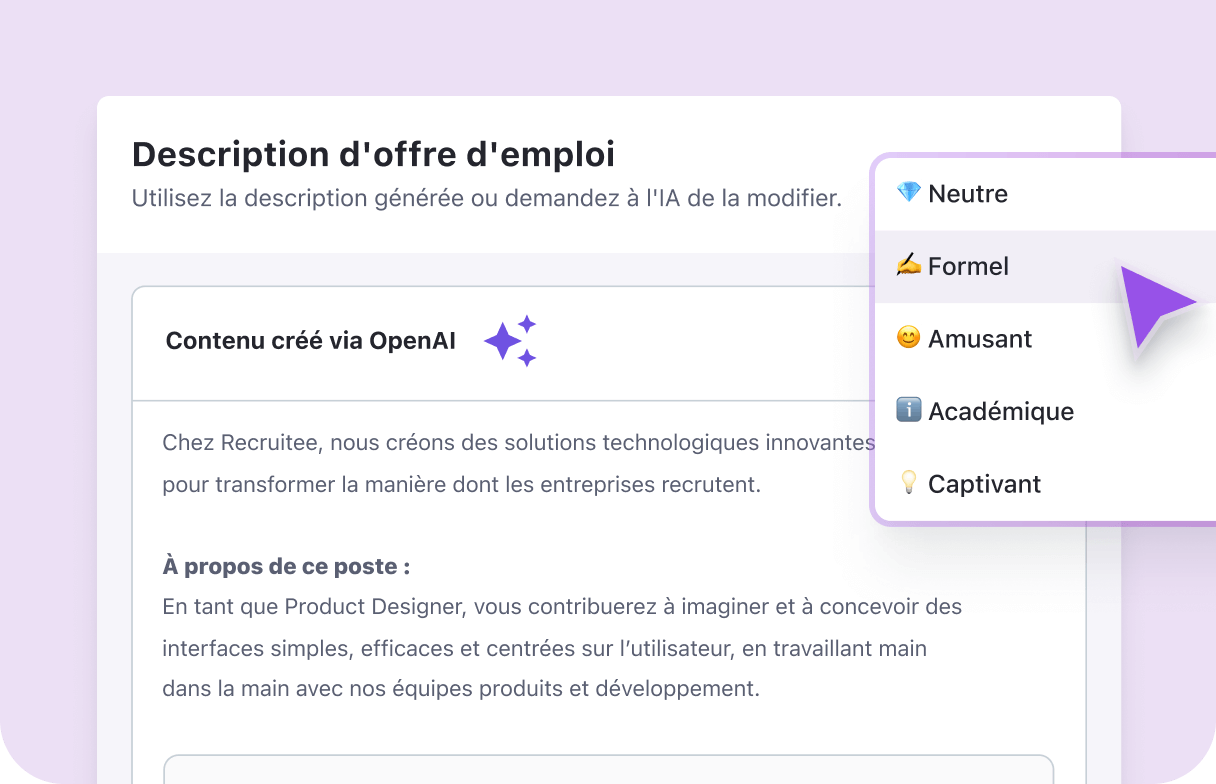 FR_AI That Simplifies Job Creation
