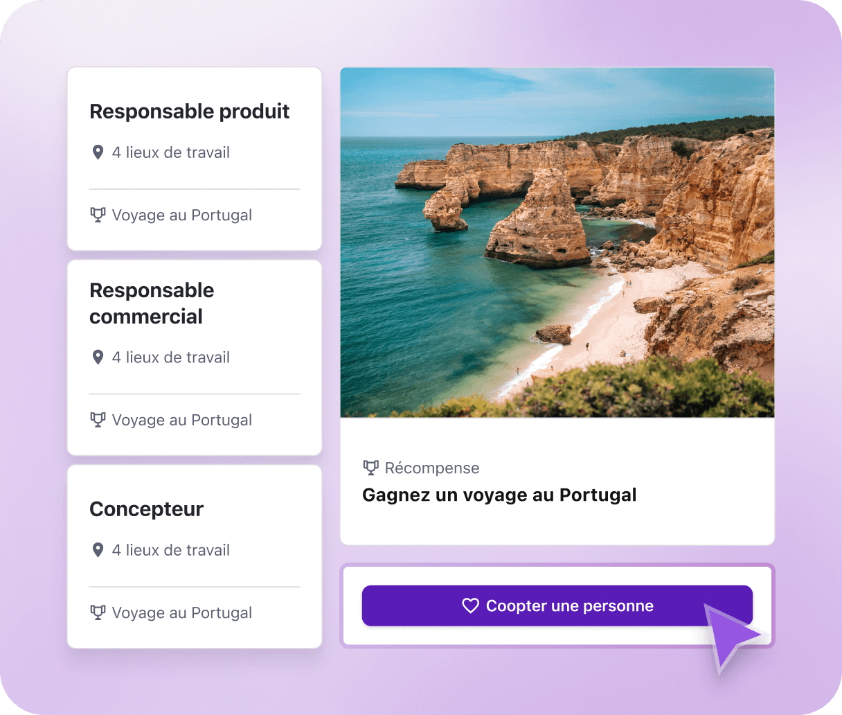 Exemple page cooptation avec Tellent Recruitee