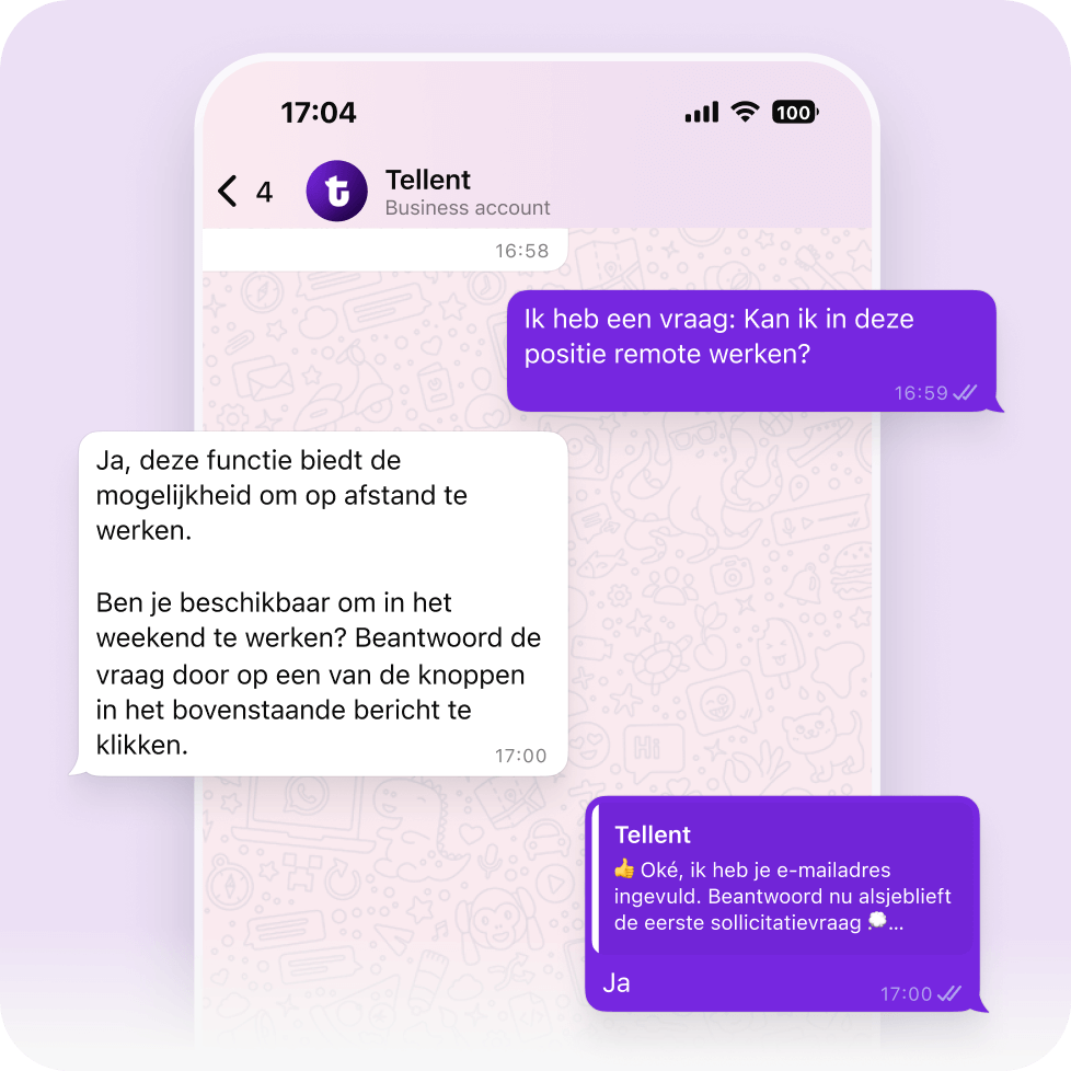 whatsapp permanent contract NL-1
