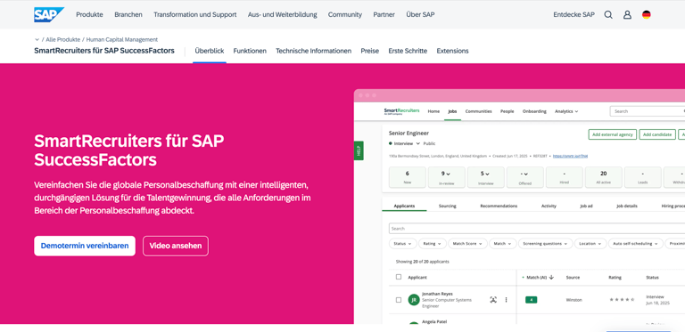 SAP homepage