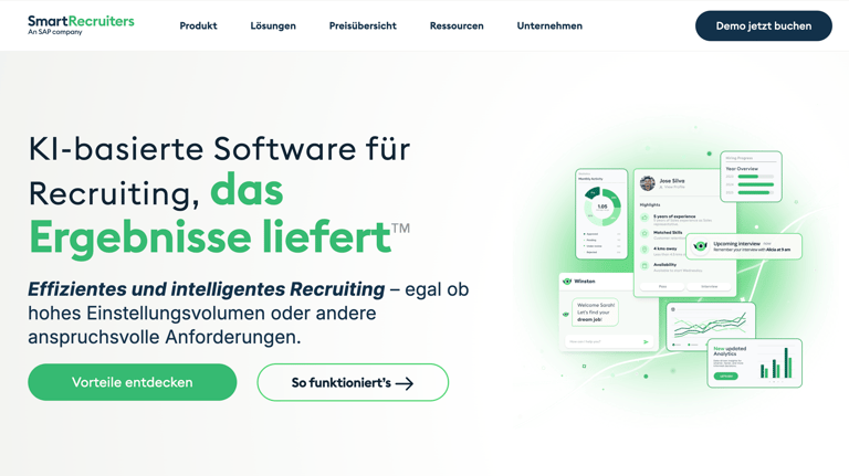 Smartrecruiters DE homepage