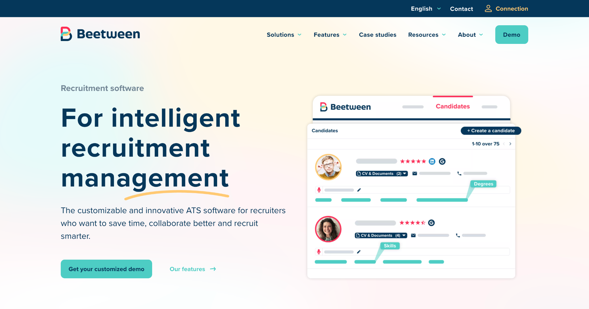 Beetween homepage