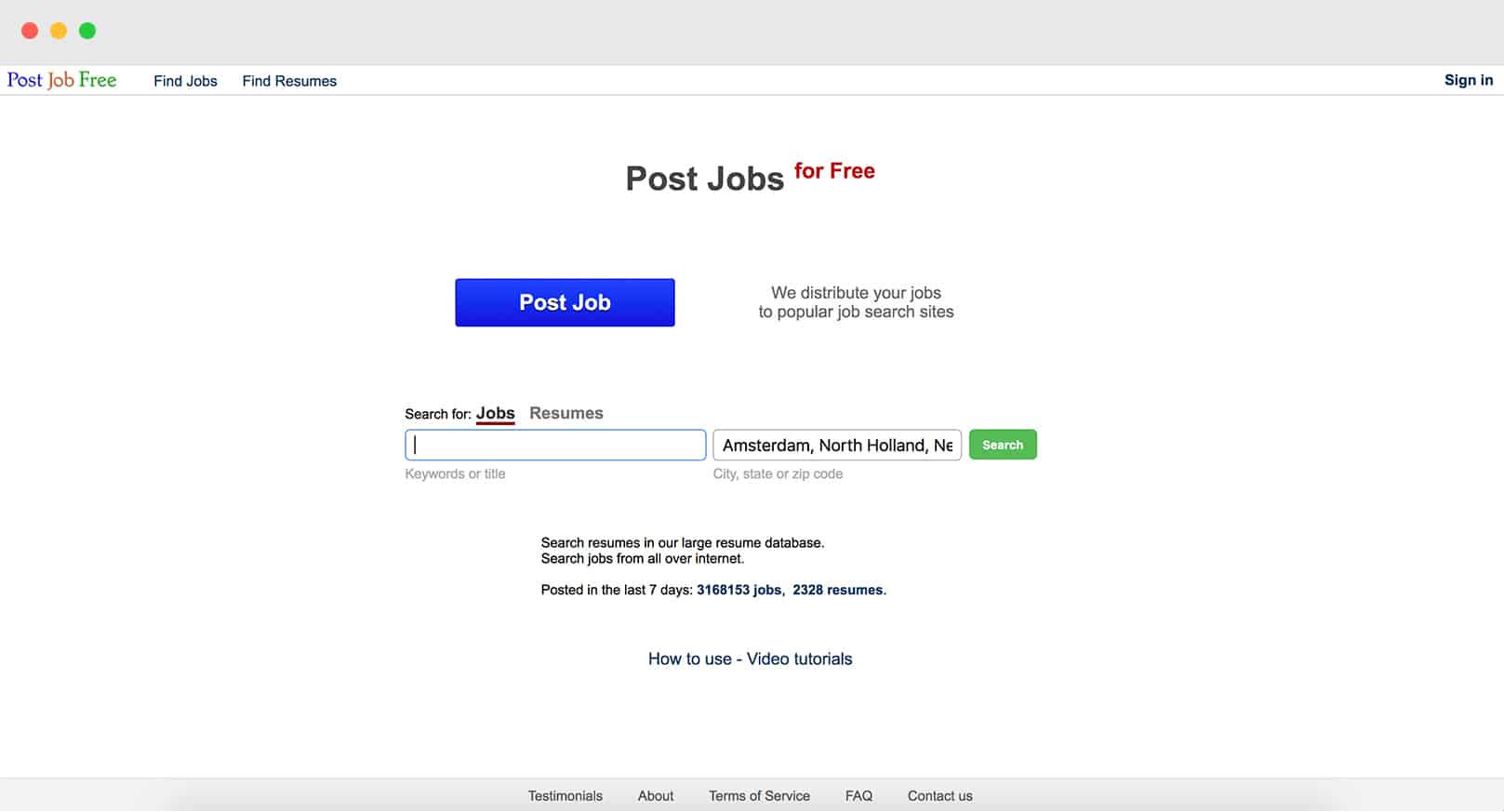 Post jobs free on PostJobsFree