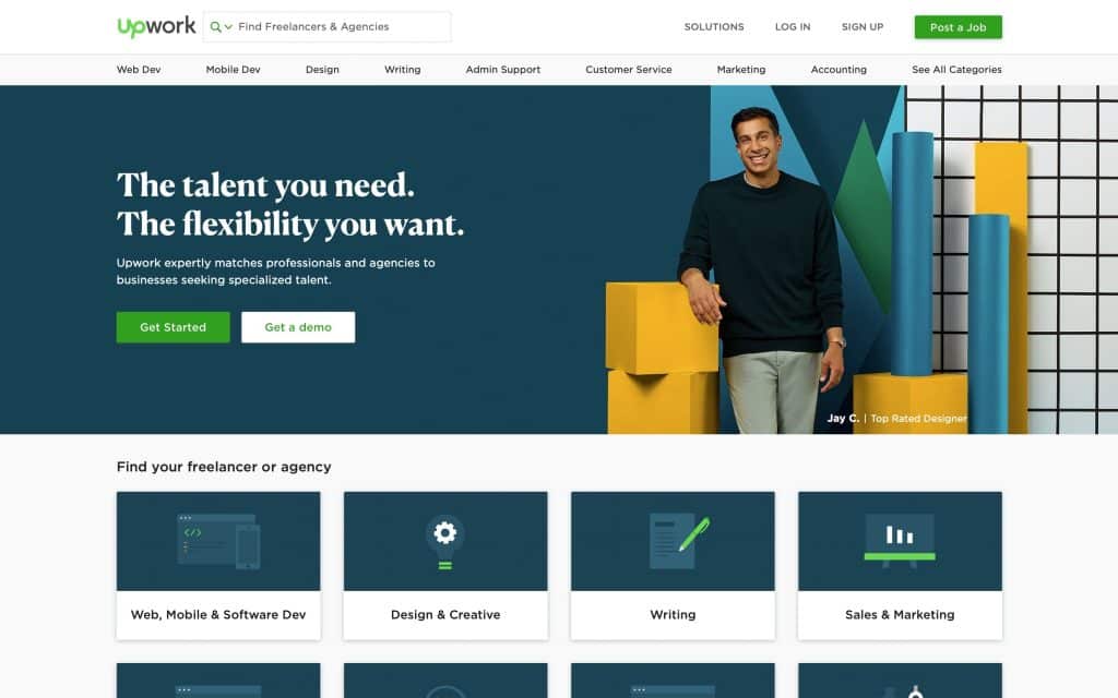 upwork homepage