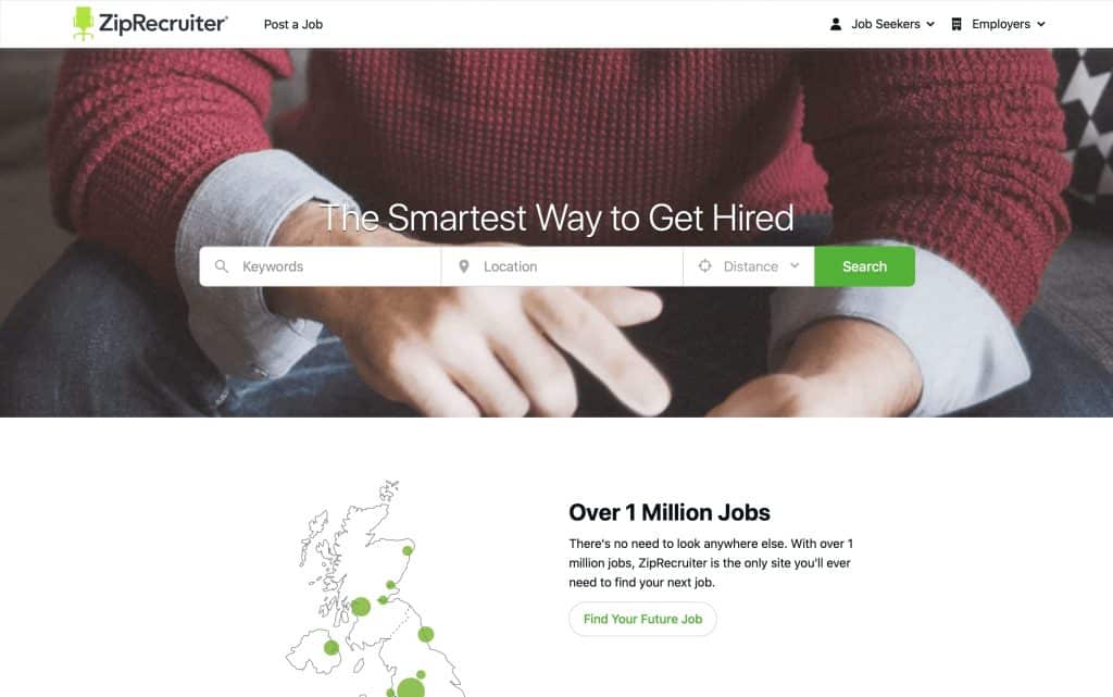 ziprecruiter homepage