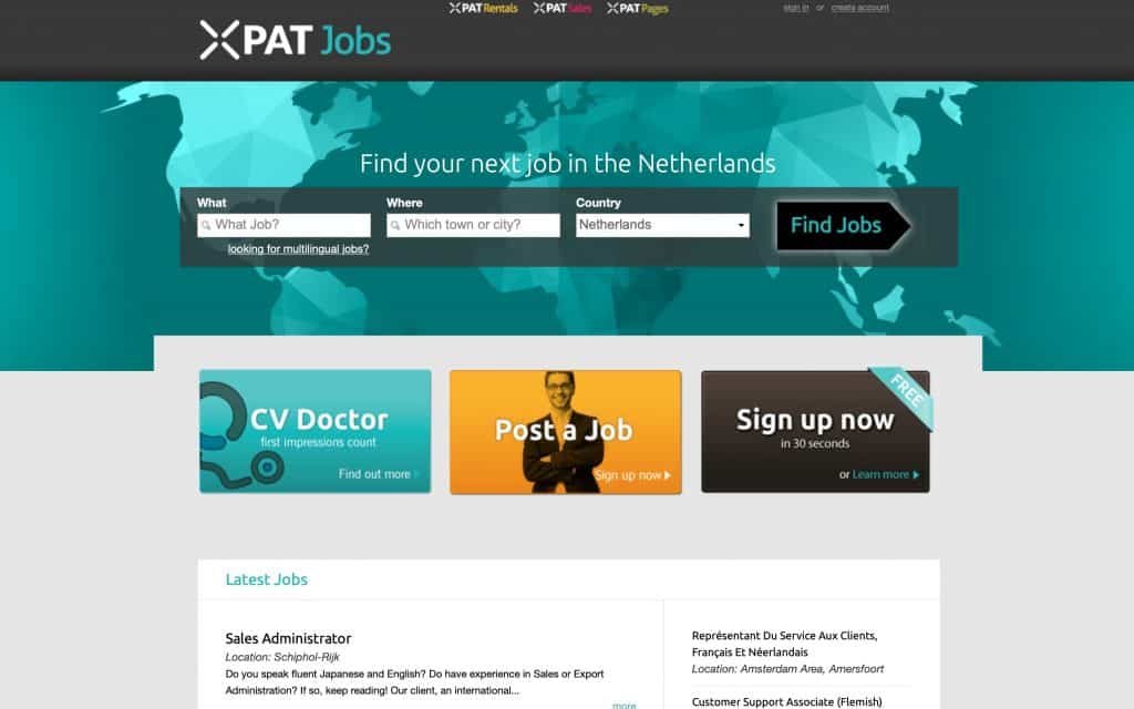xpatjobs homepage