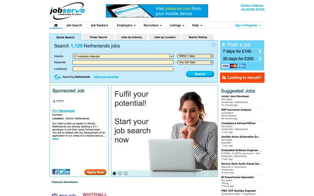 jobserve homepage