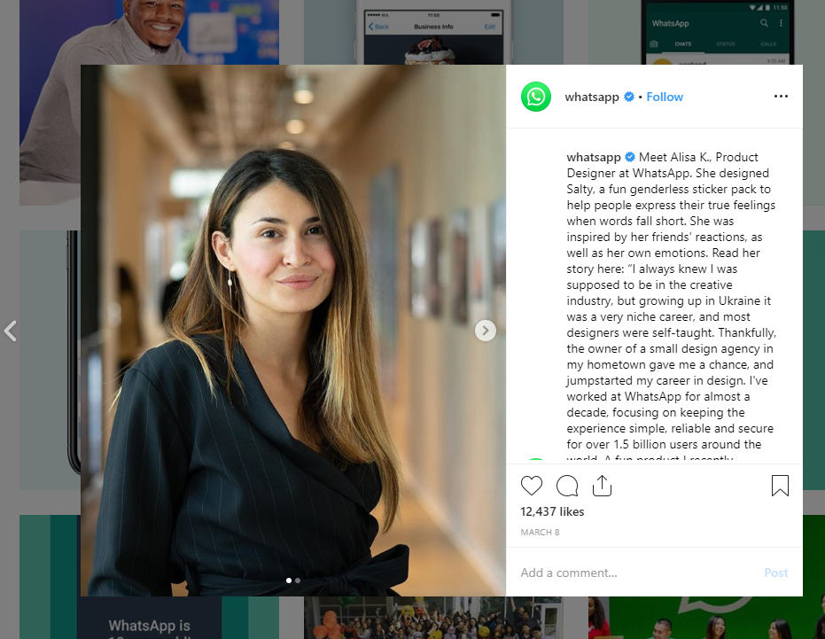 whatsapp instagram recruiting