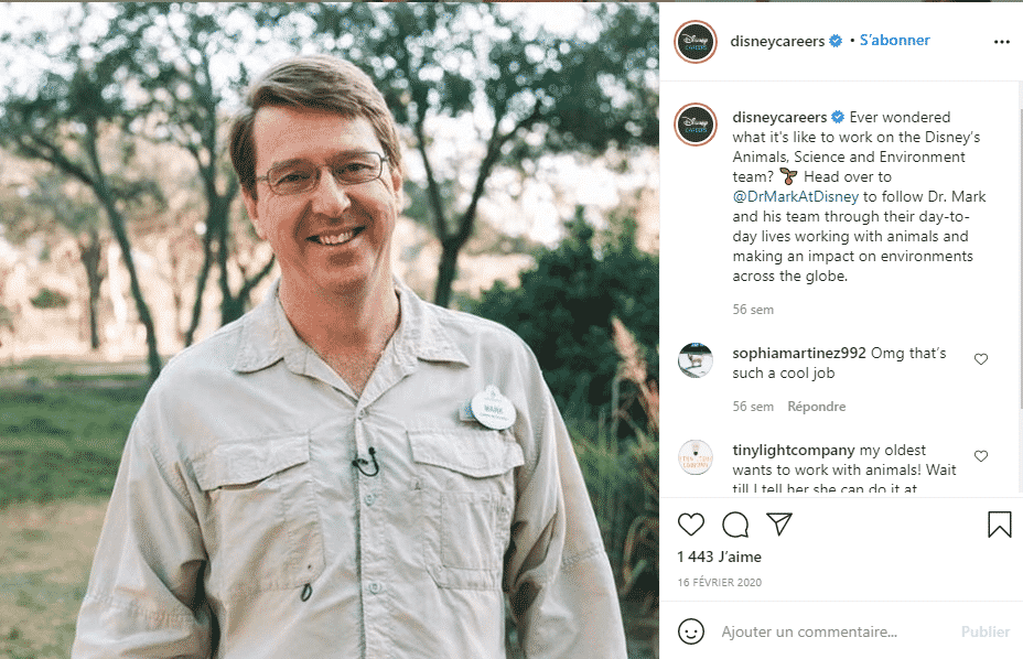 Disney instagram page