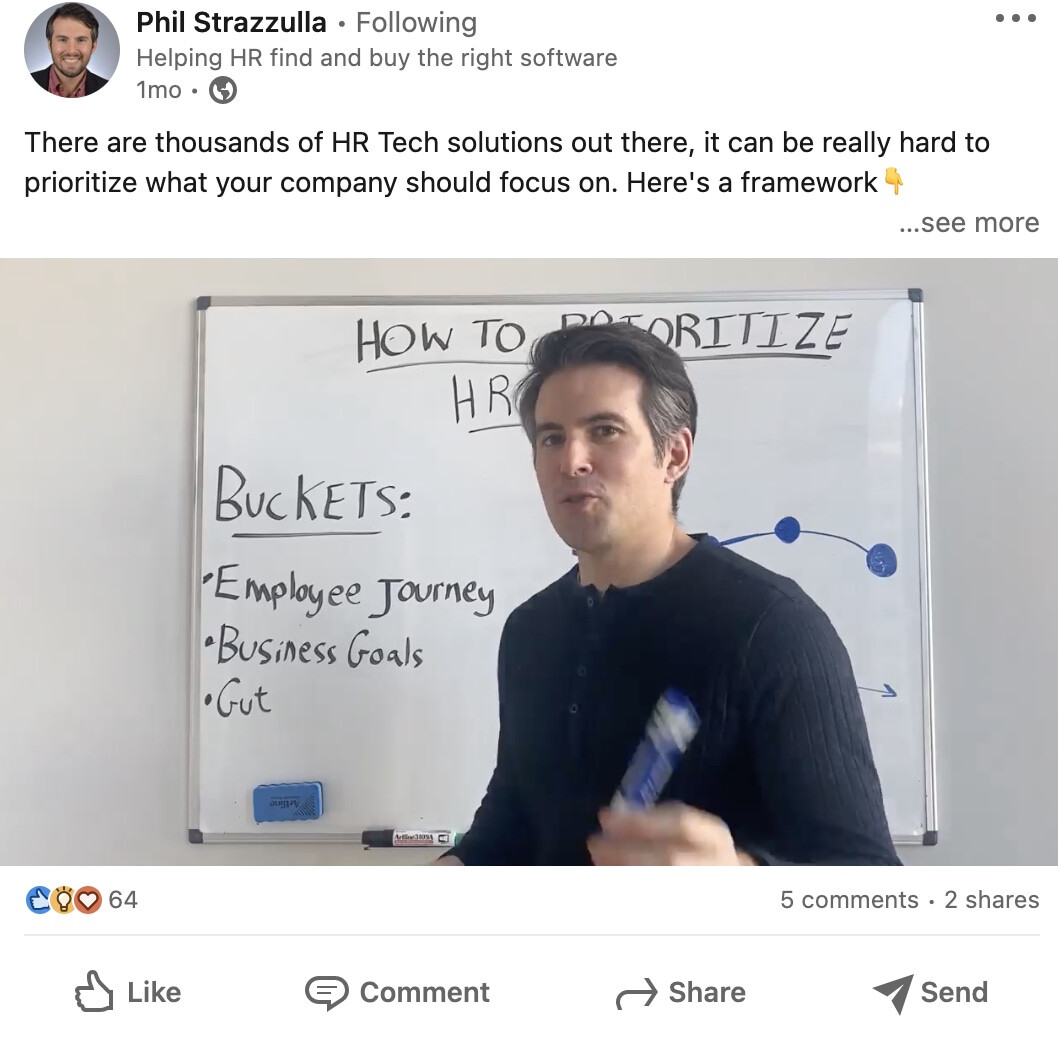 Phil Strazzulla LinkedIn Post