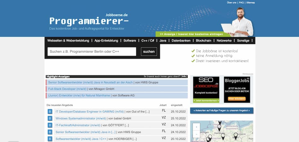 Programmiererjobboerse.de Startseite