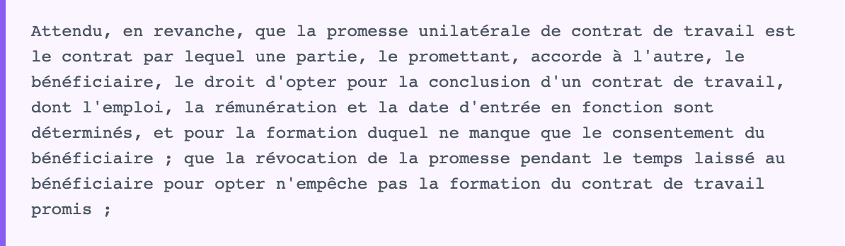 Loi sur la promesse d'embauche
