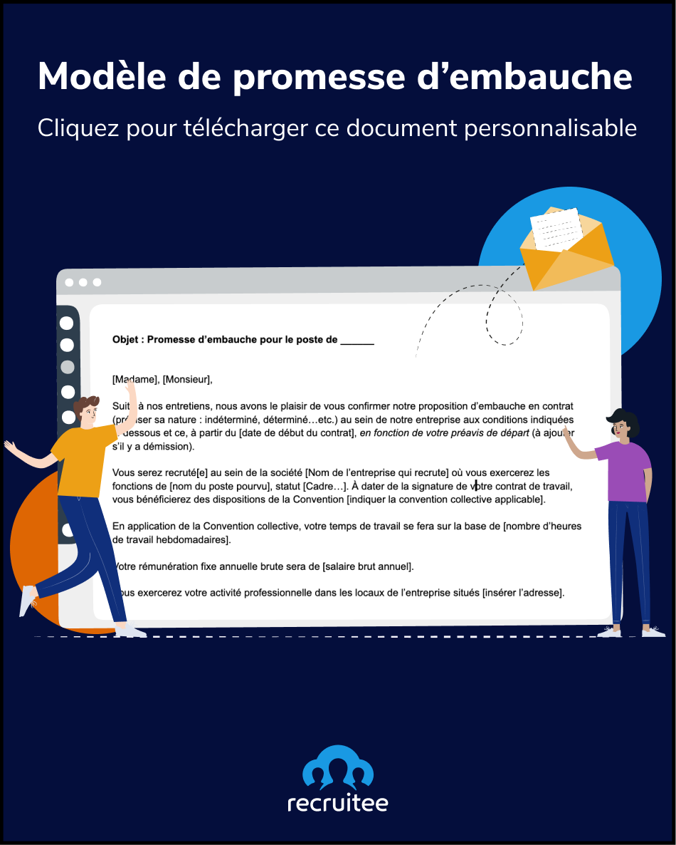 Exemple de lettre de promesse d'embauche