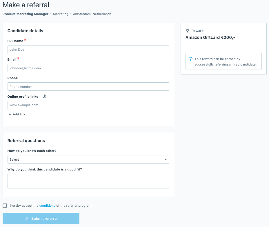 Recruitee ReferralsHub