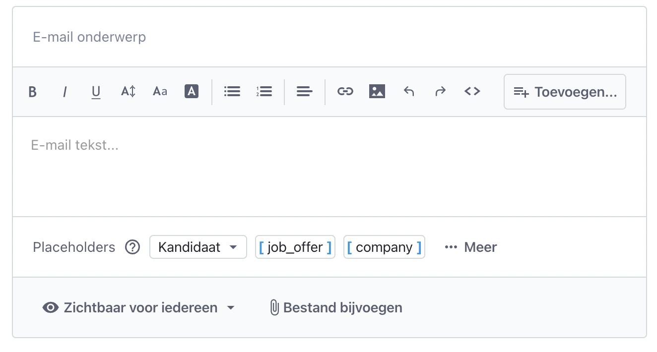 Recruitment E-mail templates op maat maken