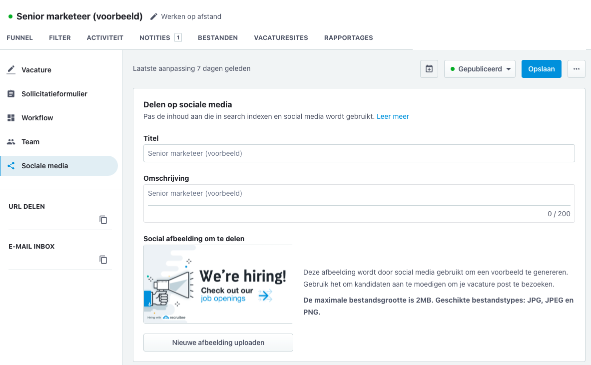 SEO voor je vacaure met Recruitee recruitment systeem