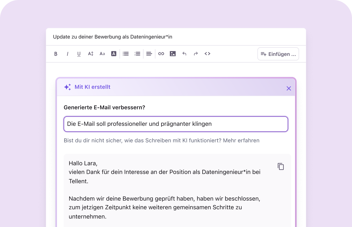 DE_Rejection email ai