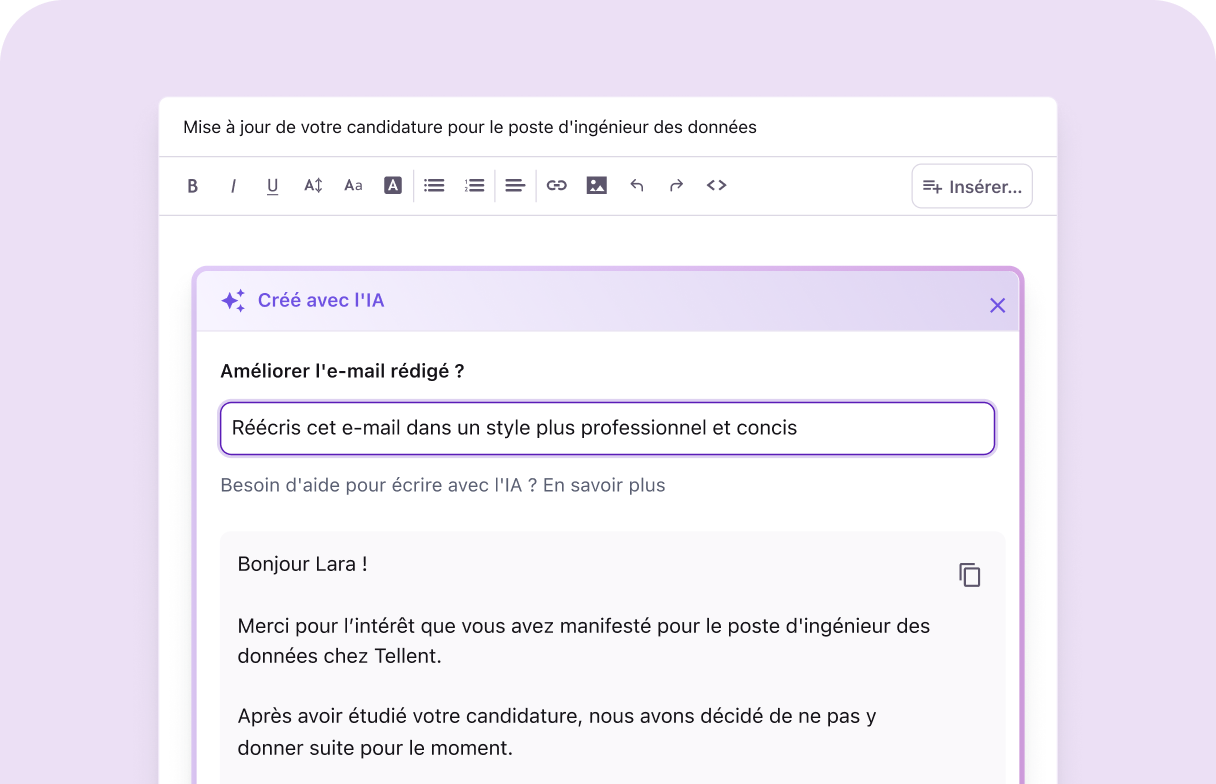 FR_Rejection email ai